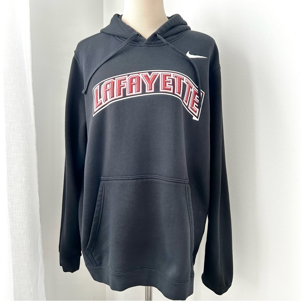 🌸Nike Lafayette Hoodie. Black with Maroon Lettering Size: XL